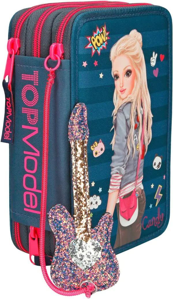 Federtasche Top Model Popstar Gitarre blau – Bild 3