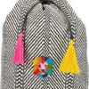 Rucksack mit Zugband TOP Model Black and White