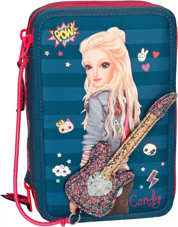 Federtasche Top Model Popstar Gitarre blau