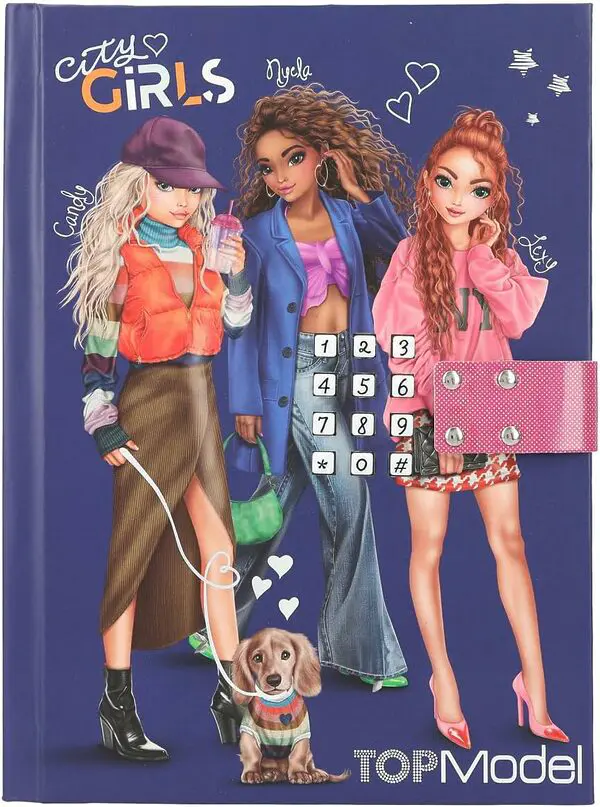 TOPModel City Girls - Tagebuch mit Zahlen-Code und Sound