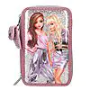 TOPModel 3-Fach Federtasche mit Glitzer Glitter Queen