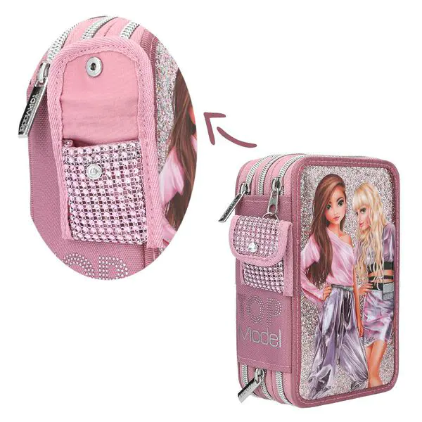 TOPModel 3-Fach Federtasche mit Glitzer Glitter Queen – Bild 3