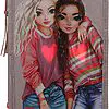 TOPModel 3-Fach Federtasche Best Friends mit LED – Bild 2
