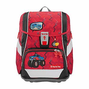 Step by Step 2 IN1 PLUS Schulranzen-Set, 6-teilig - Monster Truck Rocky