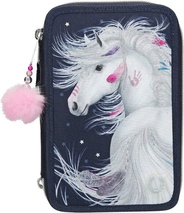 Miss Melody Federtasche 3 Fach  Miss Melody blau