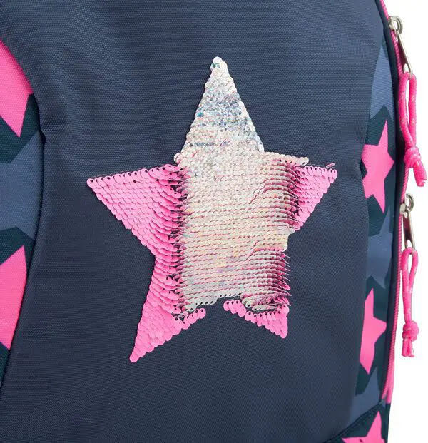 TOPModel  Schulrucksack mit Stern aus Streichpailletten in Blau – Bild 3