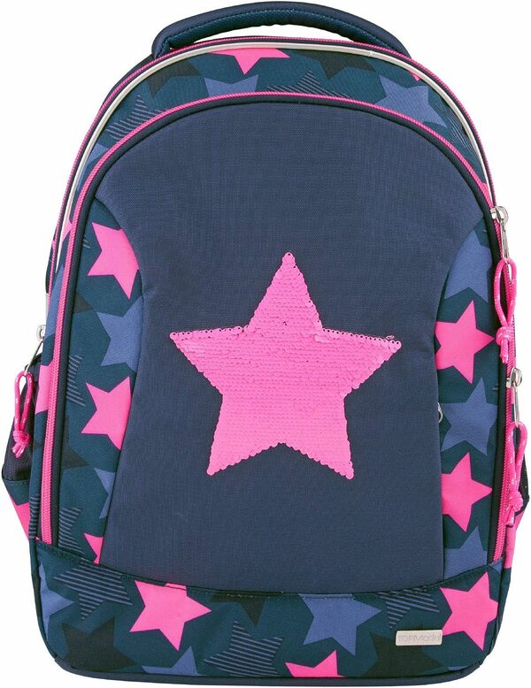 TOPModel  Schulrucksack mit Stern aus Streichpailletten in Blau