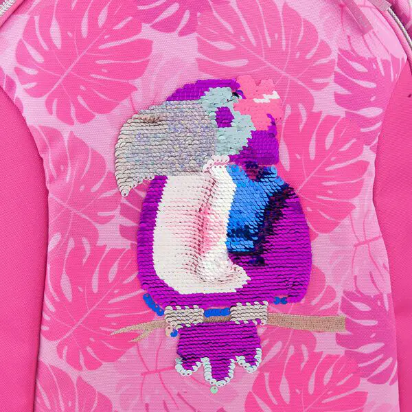 TOPModel Schulrucksack mit Tucan aus Streichpailletten – Bild 3