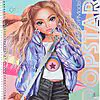TOPModel Popstars - Malbuch mit 60 Seiten zum Designen trendiger Outfits für Pop-Sänger