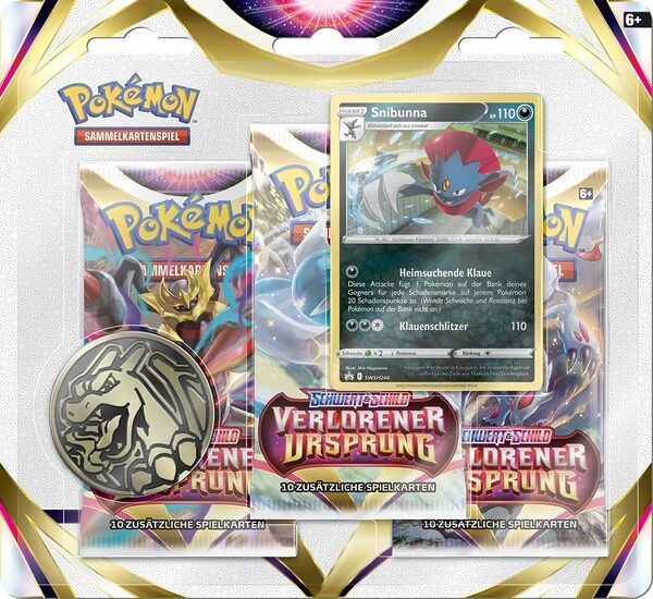 Pokémon International 45387 3-Pack Blister Snibunna