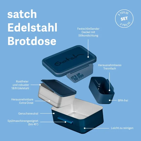 Satch Edelstahl Brotdosen Set – Bild 2