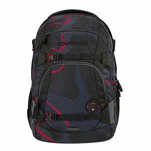 Coocazoo Lava Lines Mate Set 3-teilig Schulrucksack, Mäppchen Black Coal & Colour Up