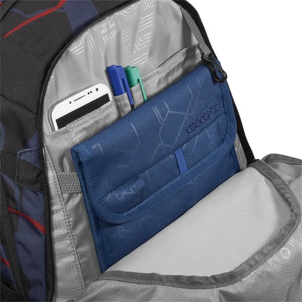 Coocazoo Lava Lines Mate Set 3-teilig Schulrucksack, Mäppchen Black Coal & Colour Up – Bild 5