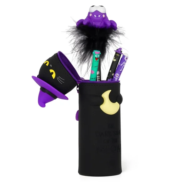 2-in-1-Federmäppchen aus weichem Silikon - Halloween - Schwarze Katze – Bild 7