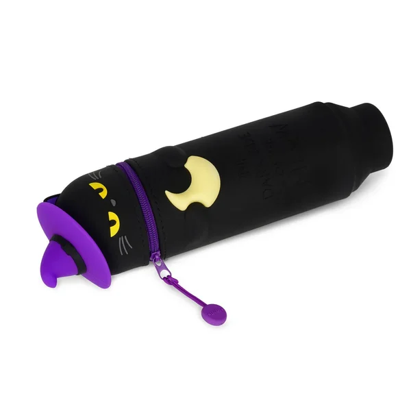 2-in-1-Federmäppchen aus weichem Silikon - Halloween - Schwarze Katze – Bild 6