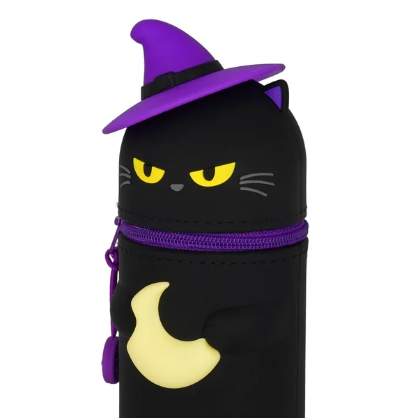 2-in-1-Federmäppchen aus weichem Silikon - Halloween - Schwarze Katze – Bild 5