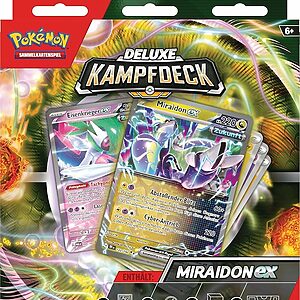 Pokemon Deluxe-Kampfdeck Miraidon-ex (sofort spielbares Deck mit 60 Karten & Zubehör)