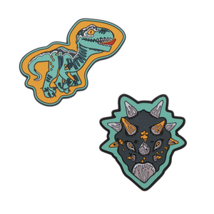 DerDieDas Wechselbuttons 2er Set Dino Time