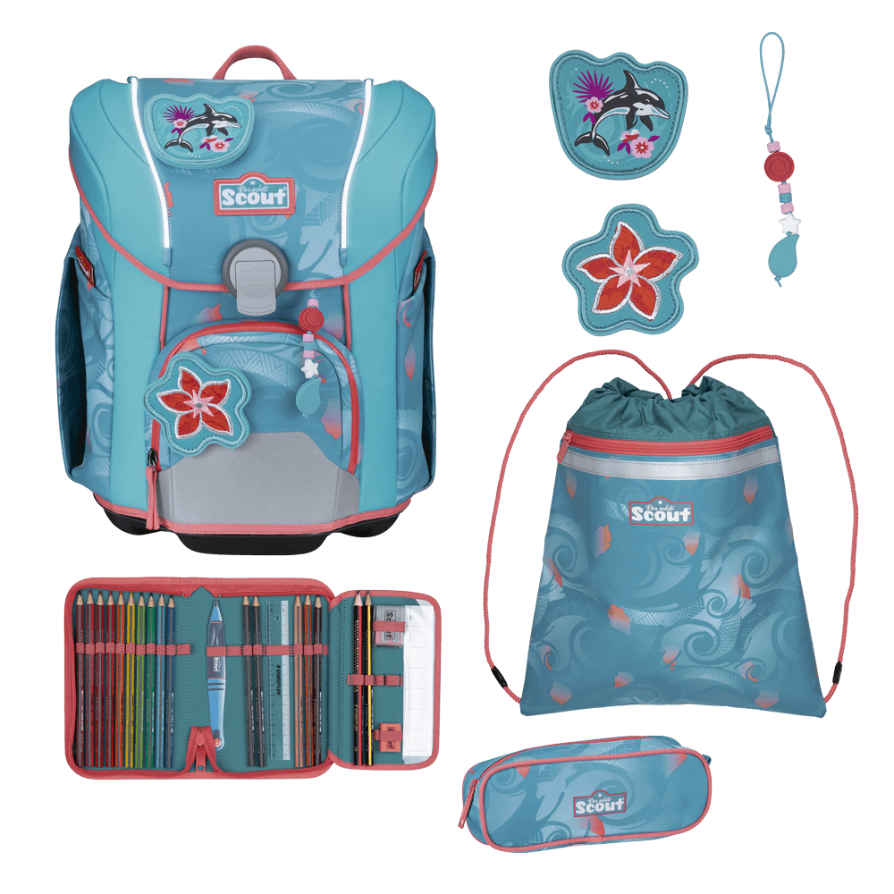 Scout Micro Exklusiv Safety Light Aloha Schulranzen – Bild 9