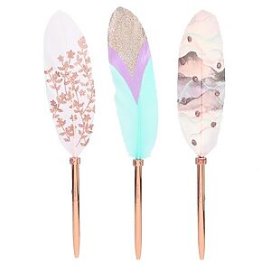 TOPModel Federkugelschreiber pastellige Marmorierung mit roségoldenen Punkten