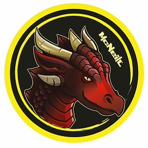 McNeill McAddys für Schulranzen Dragon Kopf