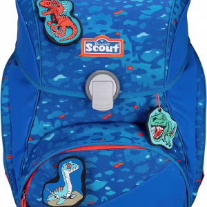 Scout Alpha Exklusiv Superflash Blue Dino Schulrucksack