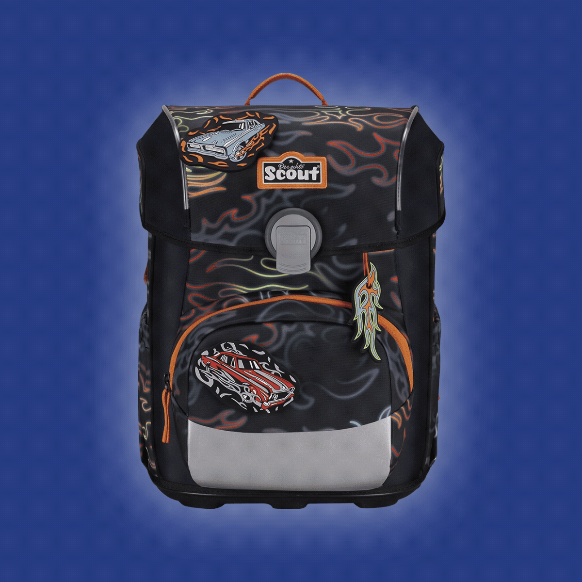 Scout Neo Exklusiv Safety Light Flames Schulranzen – Bild 2