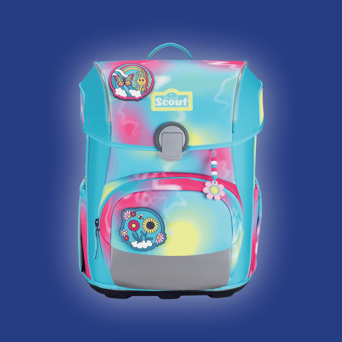 Scout Neo Exklusiv Safety Light Happy Rainbow Schulranzen – Bild 2