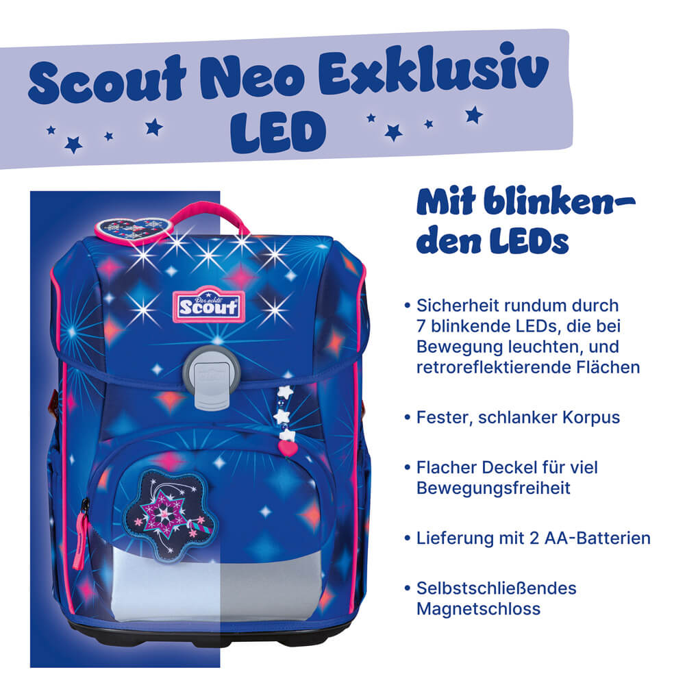 Scout Neo Exklusiv LED Sparkling Dream Schulranzen – Bild 6