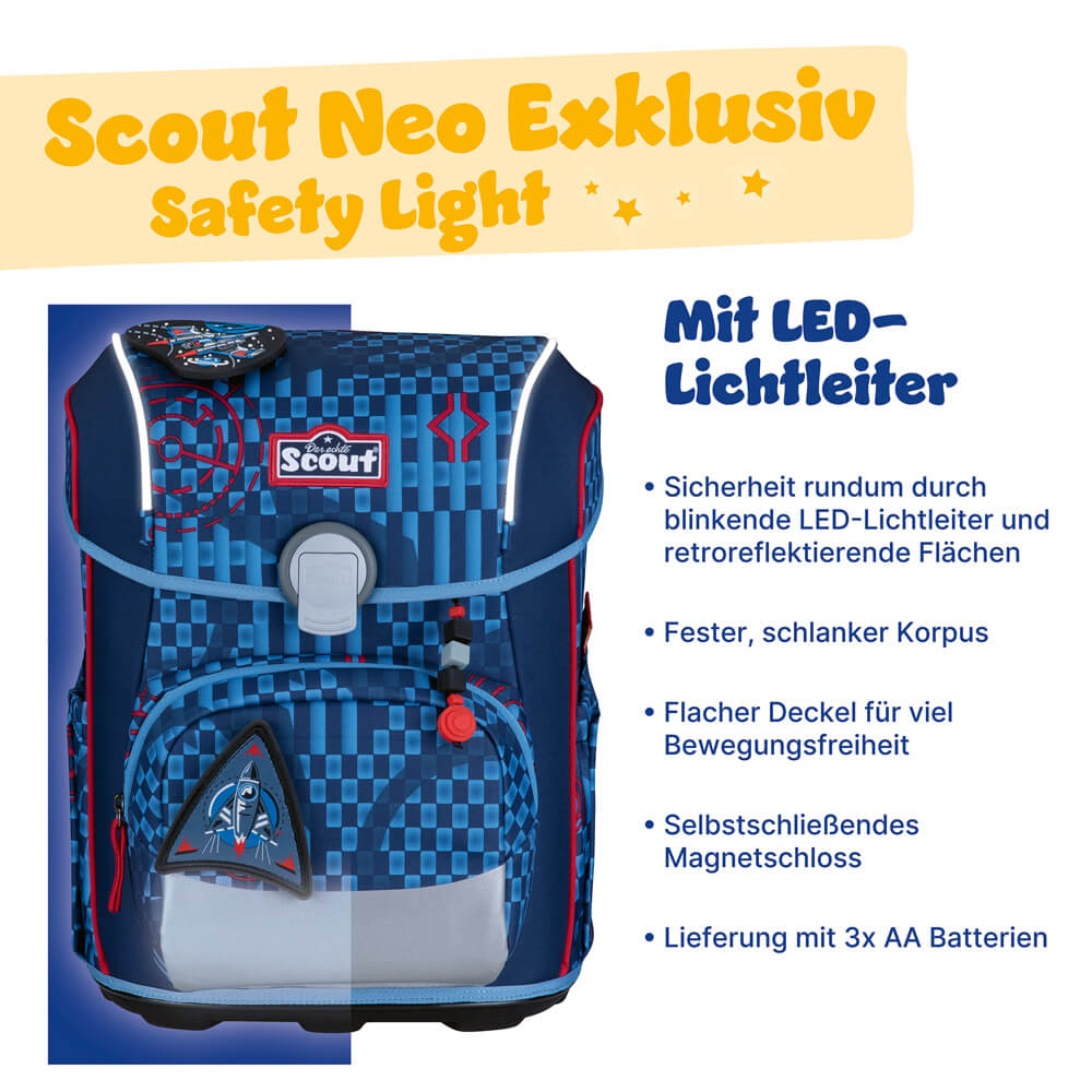 Scout Neo Exklusiv Safety Light Space Explorer Schulranzen – Bild 14