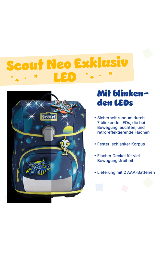 Scout Neo Exklusiv LED Planets Schulranzen – Bild 14