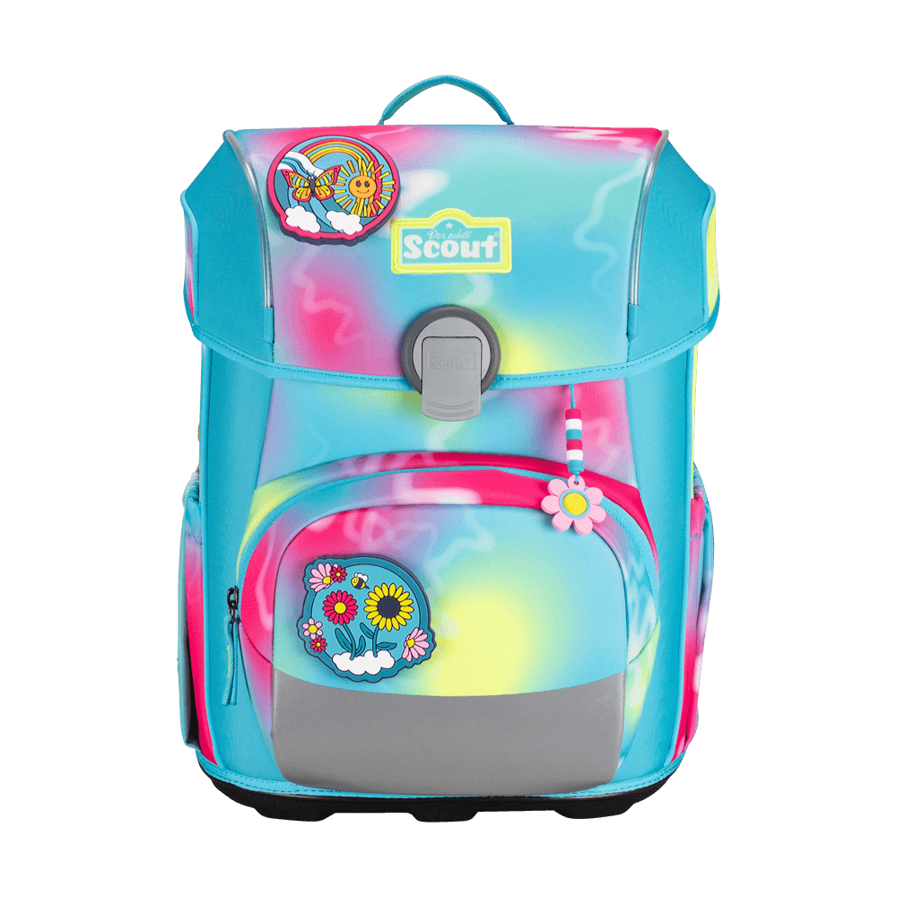 Scout Neo Exklusiv Safety Light Happy Rainbow Schulranzen