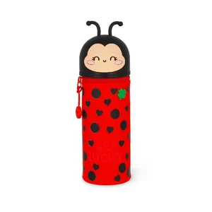 Legami 2-in-1-Federmäppchen aus Silikon Ladybug „Get Lucky“