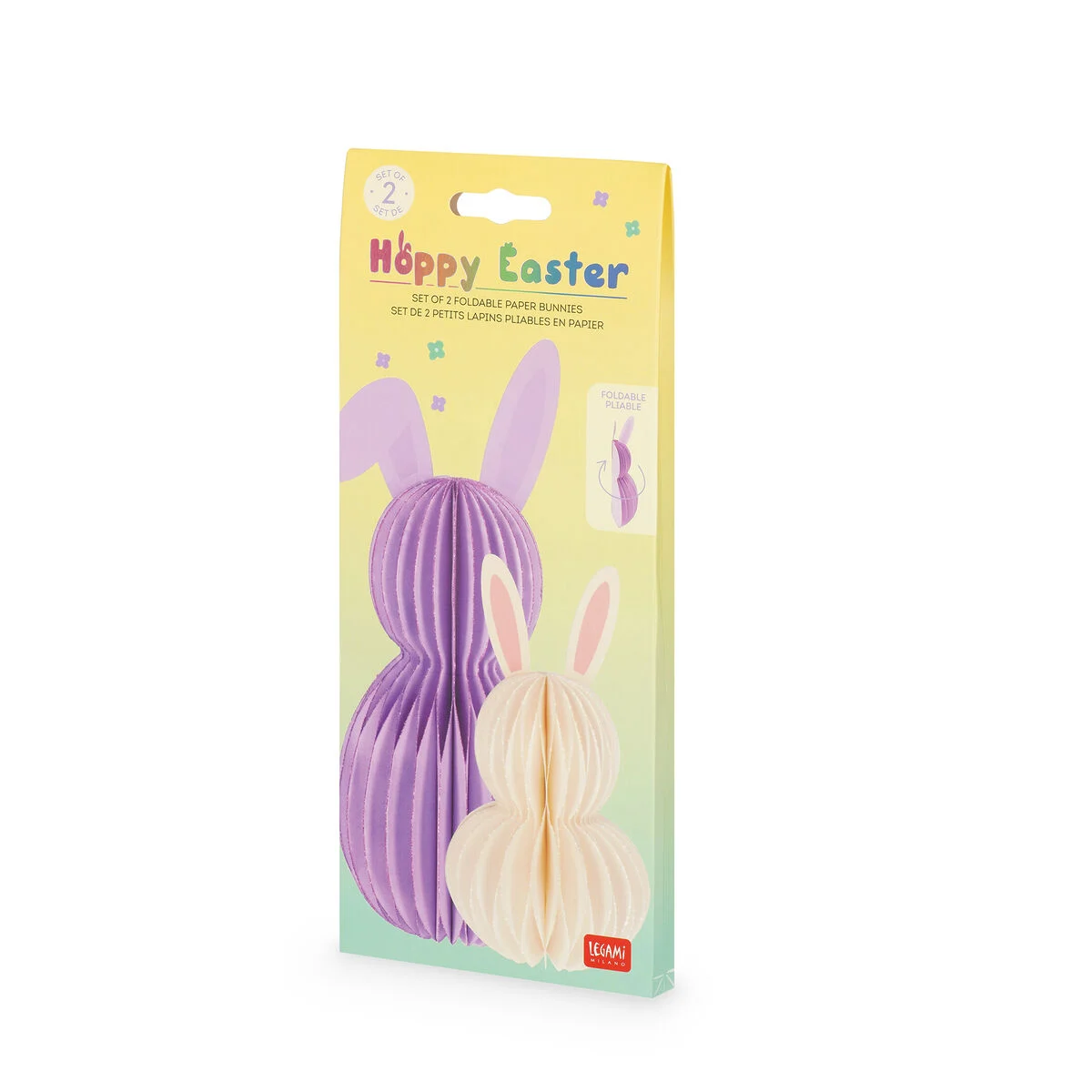 Legami Set mit 2 Faltbaren Häschen aus Papier - Hoppy Easter – Bild 6