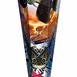 Roth Schultüte groß 85 cm Monstertruck Fire mit Glanzfolie