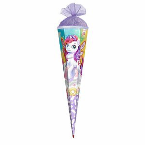 Roth Schultüte groß 85 cm Feen-Pferd Flora mit Glitter und Glitzerborte