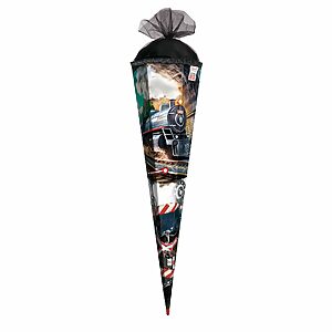 Roth Schultüte groß 85 cm Dampflok Glitzerborte und Folie