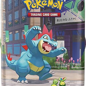 Pokémon-Sammelkartenspiel: Mini-Tin-Box Illumina City: Impergator & Knospi (2 Boosterpacks, 1 Bildkarte und 1 Stickerbogen)